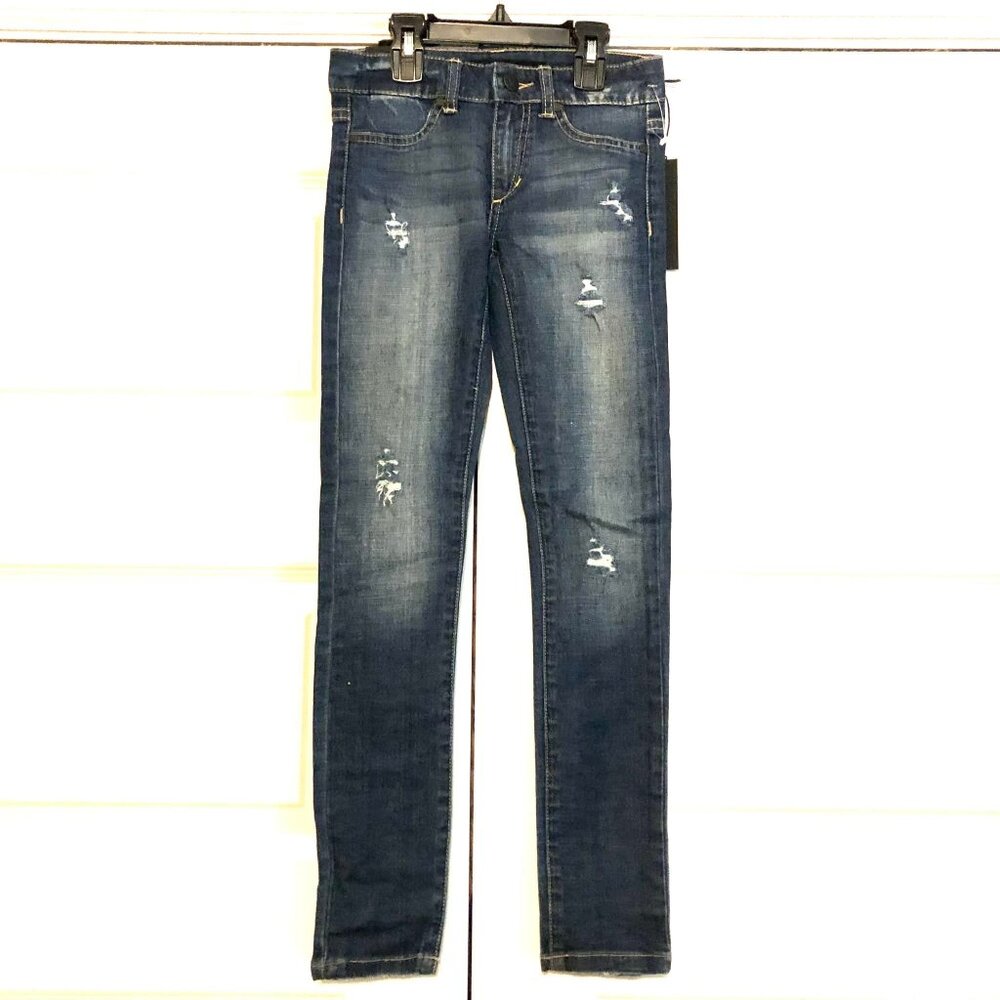 NWT JOE'S JEANS The Jeggings Jeans Ultra Slim Fit Destroyed Dark Wash 10